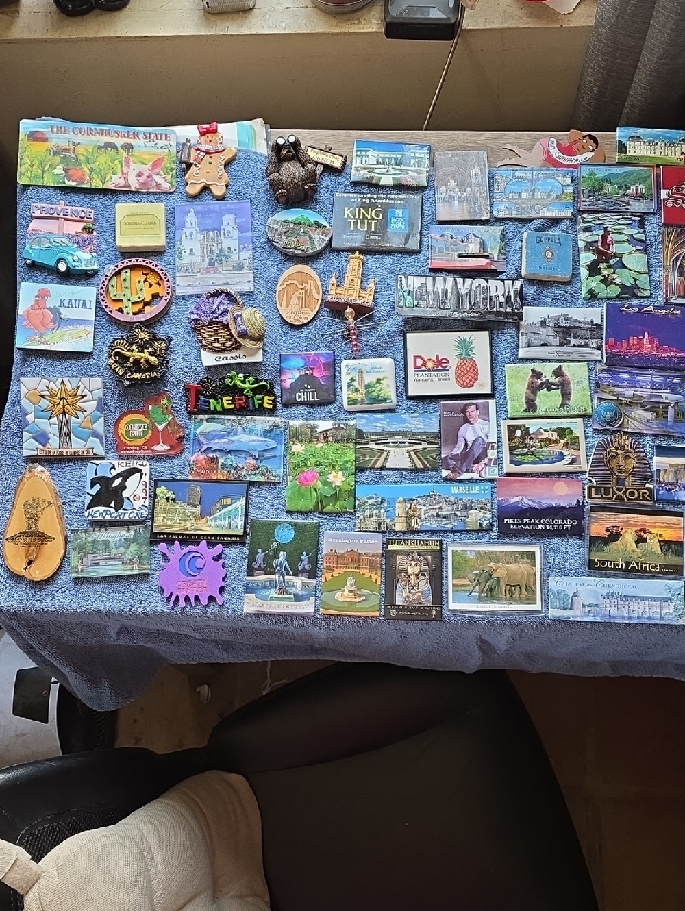 85 Vintage Assorted Travel & Souvenir Refrigerator Magnets - Multicolor